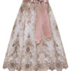 Dirndlschürze Spitze midi 65 cm taupe Bella 012919 ~ L