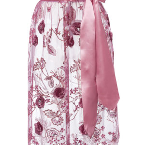 Dirndlschürze midi 70cm altrosa mit Blütenstickerei Anja 003172 ~ L