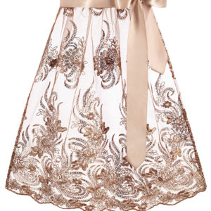 Dirndlschürze Spitze midi 65 cm braun 016564 ~ L