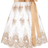 Dirndlschürze Spitze midi 65 cm taupe gold 016567 ~ L