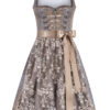 Midi Dirndl 65 cm blau taupe Vera 009044 ~ 32