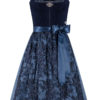 Midi Dirndl 65 cm dunkelblau Samt Greta 013912 ~ 30