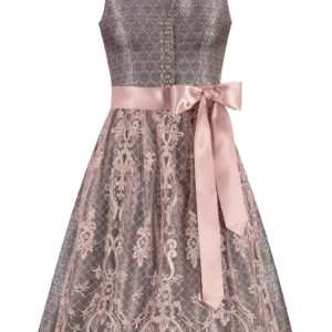 Midi Dirndl 65 cm grau altrosa Kim 014992 ~ 30