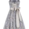Midi Dirndl 65 cm silber grau Taina 012088 ~ 32