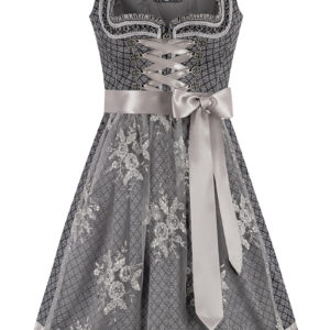Mini Dirndl 60 cm anthrazit silber Larissa 010176 ~ 30