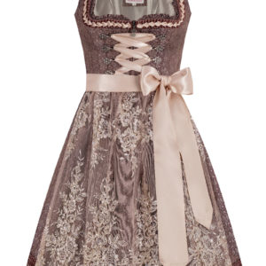 Mini Dirndl 60 cm aubergine taupe Aline 012914 ~ 30