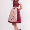 Mini Dirndl 60 cm dunkelrot creme Valentina 009058 ~ 30