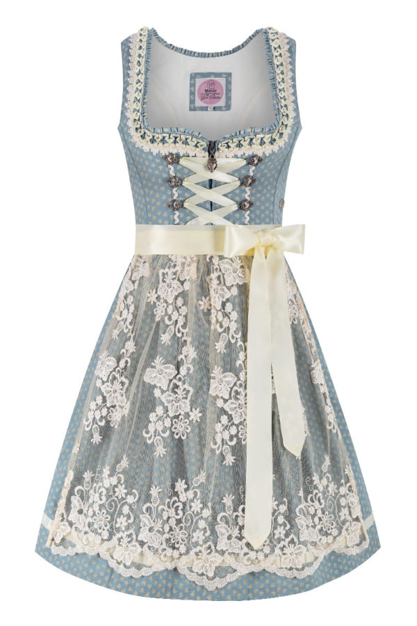 Mini Dirndl 60 cm hellblau creme Daria 014455 ~ 30