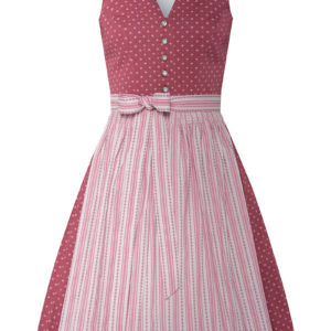 Mini Dirndl 60 cm rosenholz altrosa gemustert Valentina 009059 ~ 42