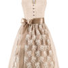 Mini Dirndl 60cm creme geblümt taupe Thea 004739 ~ 30