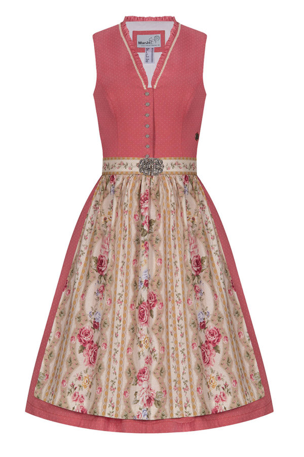 Mini Dirndl 60cm koralle beige Bethany 004741 ~ 30
