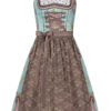 Mini Dirndl 60cm türkis gemustert braun Tiramisa 001850 ~ 32