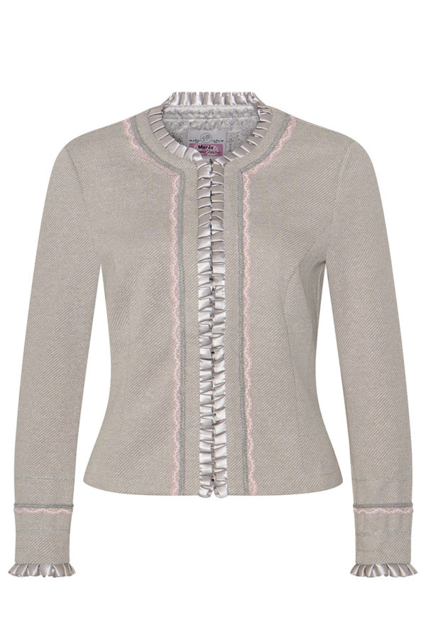 Trachtenjacke hellgrau rosa Tonia 012931 ~ 32