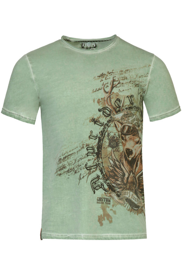 Trachtenshirt eukalyptus grün Ingo 015414 ~ 3XL