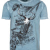 Trachtenshirt kurzarm hellblau 'Hopfen & Malz' 007626 ~ S