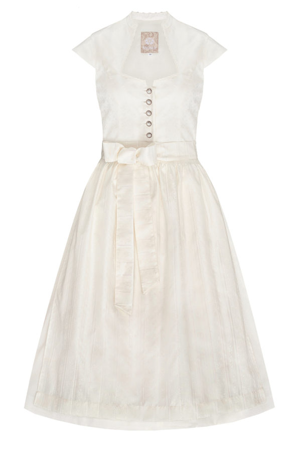 Brautdirndl midi 70cm creme Antonia 006888 ~ 32