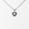 Damen Collier silber mit Herzanhänger 003990 ~ silber