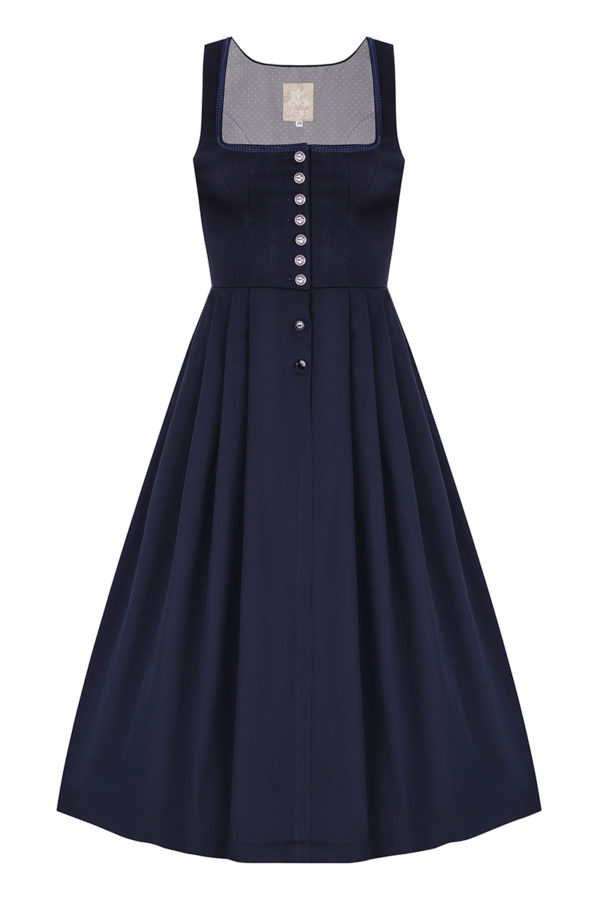 Dirndl lang 80 cm Gastro dunkelblau Britta 010944 ~ 34
