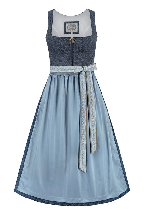 Dirndl lang 85 cm blau hellblau Marlen 014667 ~ 36