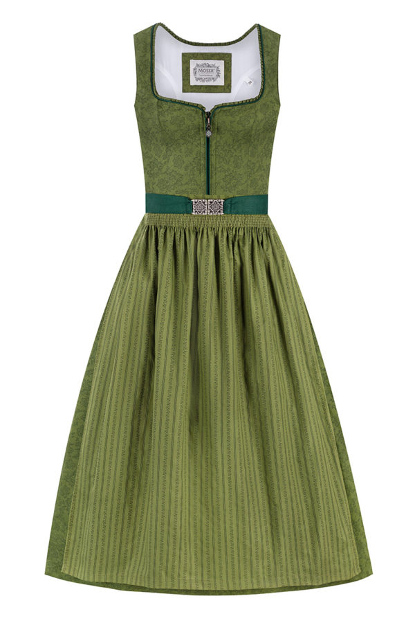 Dirndl lang 85 cm grün gemustert Britta 011872 ~ 42