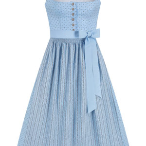 Dirndl lang 85 cm hellblau gemustert Sophie 014668 ~ 36