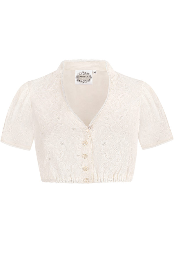 Dirndlbluse Spitze creme Stretch 011709 ~ 30