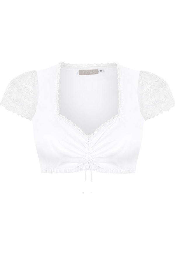 Dirndlbluse weiß Frieda 011111 ~ 30