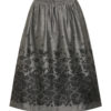 Dirndlschürze midi 70 cm graphit schwarz gemustert 012590 ~ L