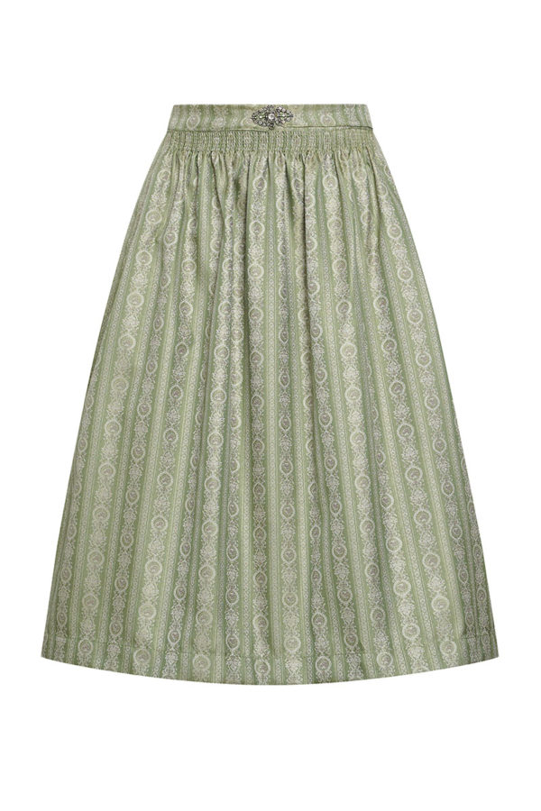 Dirndlschürze midi 70 cm hellgrün gemustert 012586 ~ L