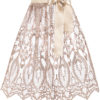 Dirndlschürze Spitze midi 65 cm taupe 016590 ~ L