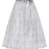 Dirndlschürze Spitze midi 70 cm silbergrau 014364 ~ L