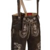 Kinder Lederhose kurz dunkelbraun Leopold 002392 ~ 110