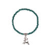 Kristallarmband mit Hirsch-Anhänger verschiedenfarbig 008464 ~ dunkelgrün