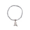 Kristallarmband mit Hirsch-Anhänger verschiedenfarbig 008464 ~ silber