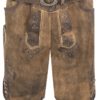 Lederhose (große Größen) kurz mit Gürtel braun antik Alexander 015051 ~ 29