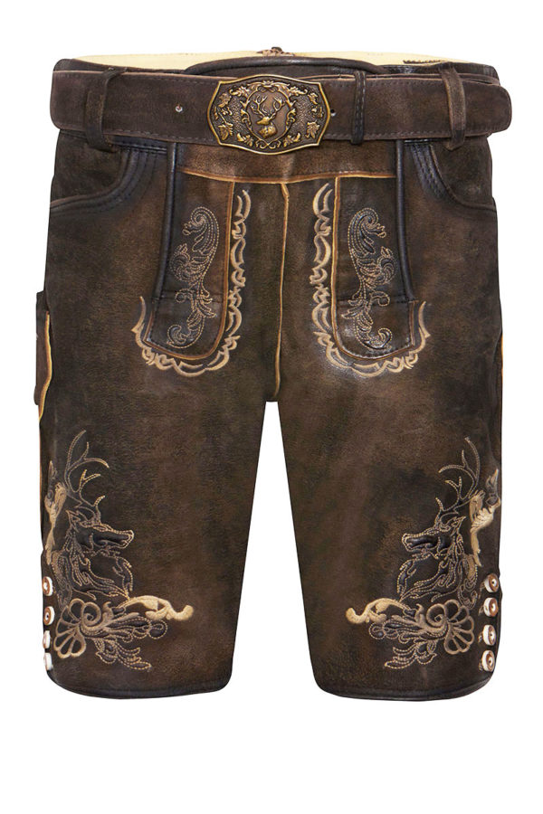 Lederhose kurz dunkelbraun Luis 015422 ~ 44