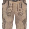 Lederhose kurz mit Gürtel graubraun Ludwig 015664 ~ 44