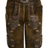 Lederhose kurz mit Gürtel braun antik Benedikt 007692 ~ 48