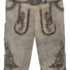 Lederhose kurz mit Gürtel grau Luis 015663 ~ 44