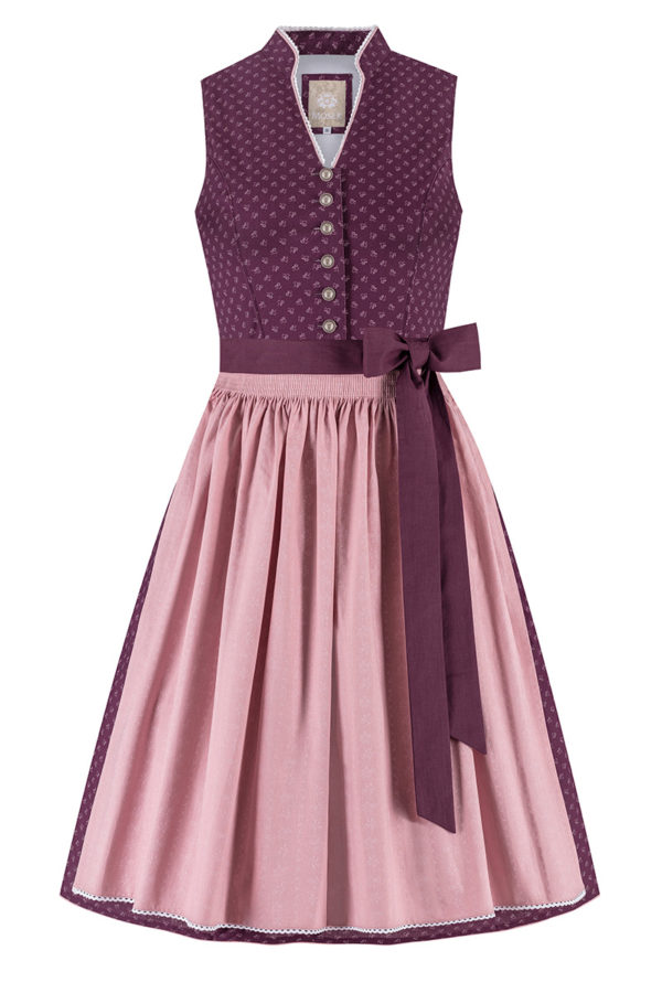 Midi Dirndl 65 cm beere altrosa Luise 010971 ~ 32