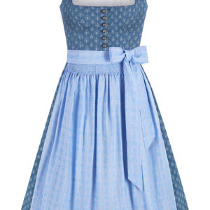 Midi Dirndl 65 cm blau hellblau Hilda 015072 ~ 32