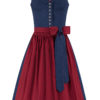 Midi Dirndl 65 cm blau rot Tanja 010074 ~ 32