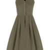 Midi Dirndl 65 cm Gastro oliv Stretch Viona 013191 ~ 44