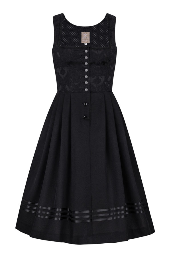 Midi Dirndl 65 cm Gastro schwarz Britta 010941 ~ 36