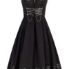 Midi Dirndl 65 cm Gastro schwarz Britta 010942 ~ 36