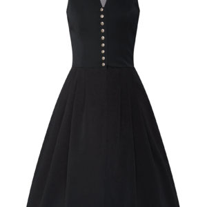 Midi Dirndl 65 cm Gastro schwarz Viona 006944 ~ 32