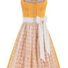 Midi Dirndl 65 cm gelb creme Flora 016315 ~ 32