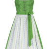 Midi Dirndl 65 cm grün weiß geblümt Traudl 010894 ~ 32