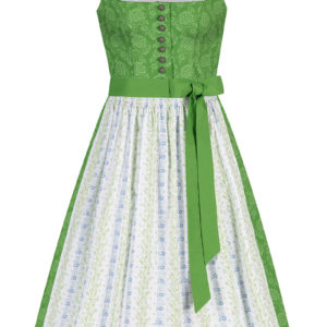 Midi Dirndl 65 cm grün weiß geblümt Traudl 010894 ~ 32