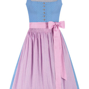 Midi Dirndl 65 cm hellblau rosa Lisa 014673 ~ 32